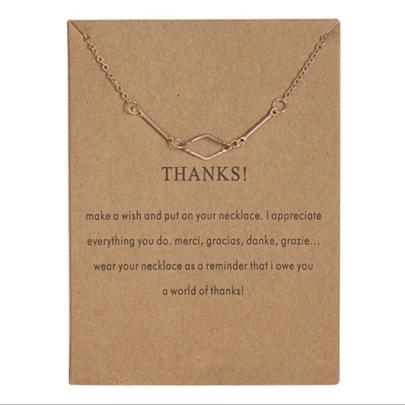Jewelry - NEW Thanks Necklace